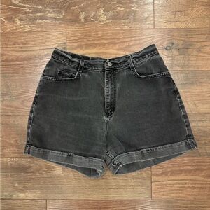 Vintage Riders High Waisted Black Denim Shorts